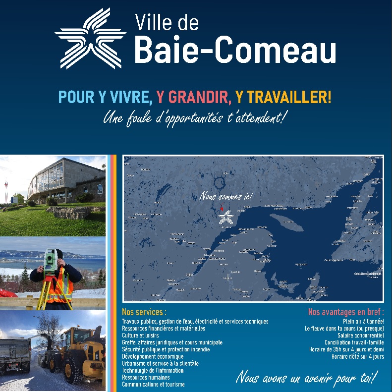 Création d’un mur 10’x10′ Media Wall pour la ville de Baie-Comeau