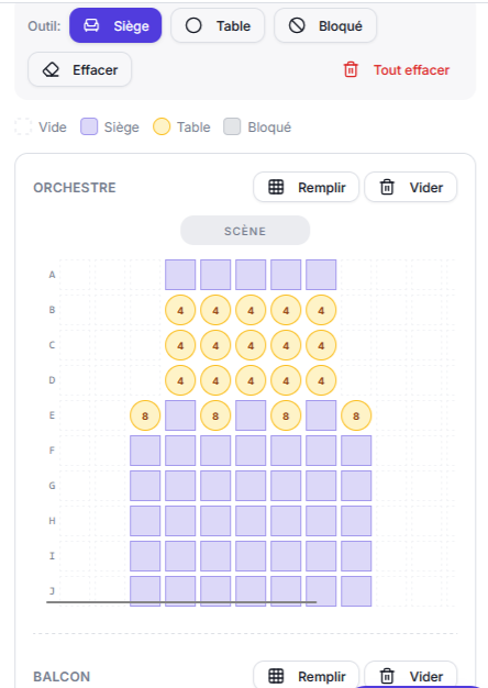 Venue Flow application gestion de salles de spectacle et d'événements création de salle